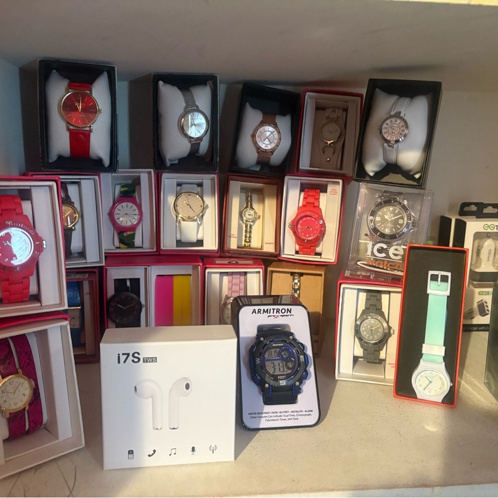 Target Women's and men’s assorted Fashion Watches in Red, White, Pink, Black